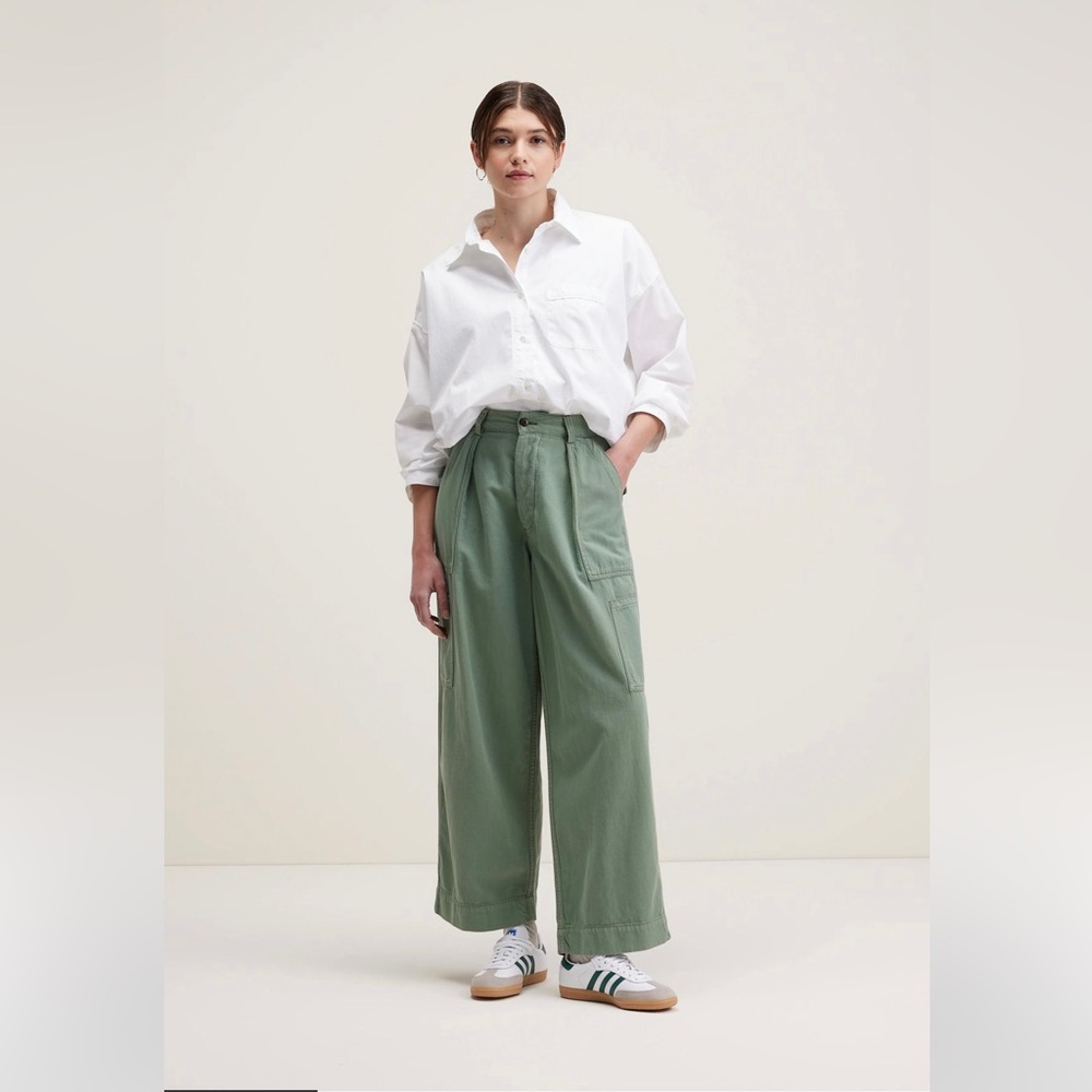 NWOT Bellerose Olive Green Women's Pepin Cargo Trousers